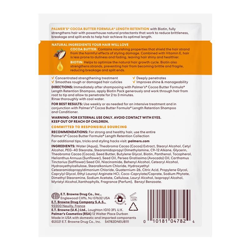 Gói điều trị Biotin bơ ca cao Palmer 60g