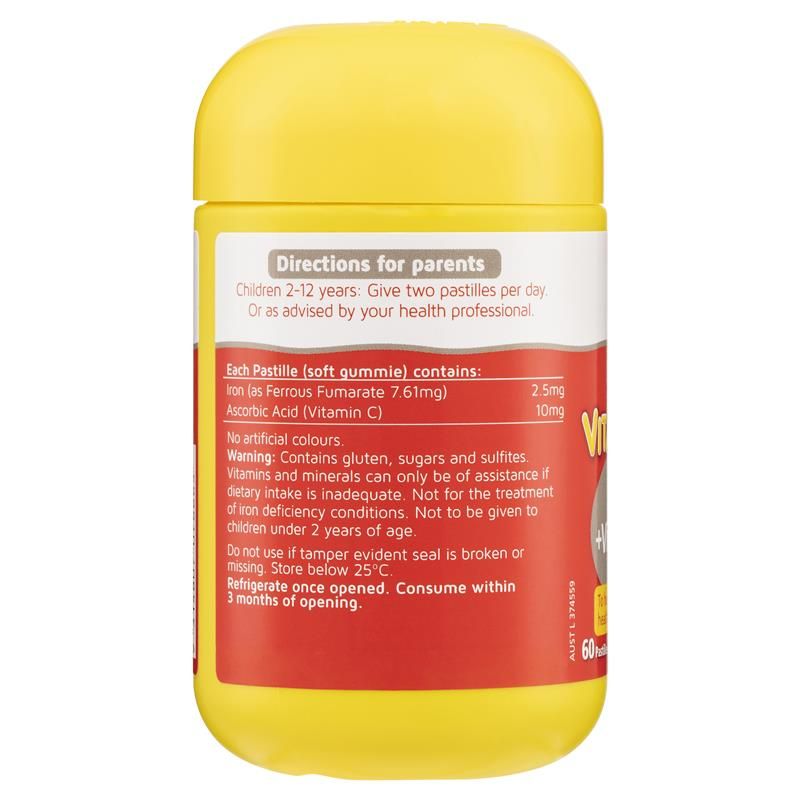 Kẹo dẻo Nature's Way Kids Smart Vita Gummies bổ sung sắt + vitamin C 60 viên