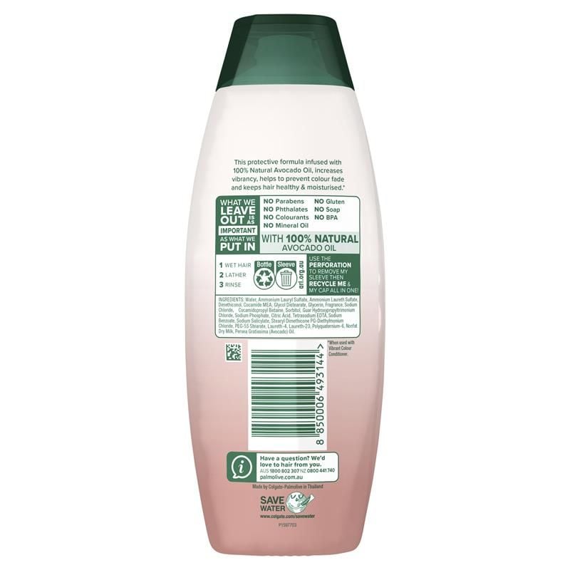 Dầu gội đầu Palmolive Naturals Vibrant Colour Treated Hair Shampoo hương lựu và bơ 350mL
