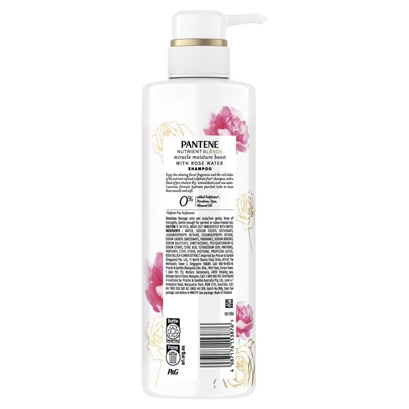 Dầu gội Pantene Nutrient Blends Moisture Boost 500ml