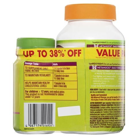Gói giá trị viên nang Metamucil 300 viên + 100 viên