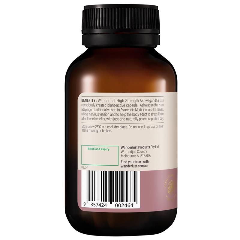 Wanderlust High Strength Ashwagandha 60 viên nang