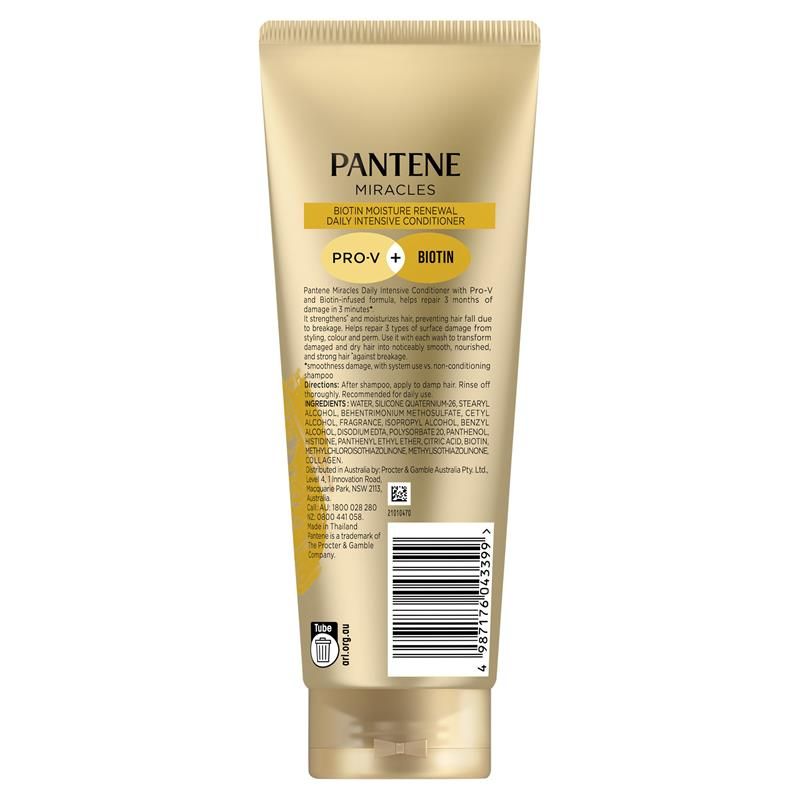 Dầu xả Pantene 3 Minute Miracle Daily Moisture Renewal 180ml