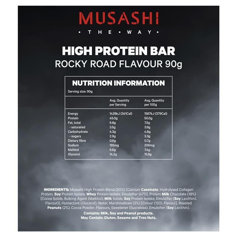 Thanh Protein Cao Cấp Musashi Rocky Road 90g