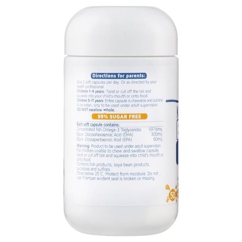 Nature's Way Kids Smart Bursts DHA 300mg Triple Strength 50 Viên dành cho trẻ em