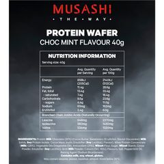 Bánh xốp protein Musashi vị sô cô la bạc hà 40g