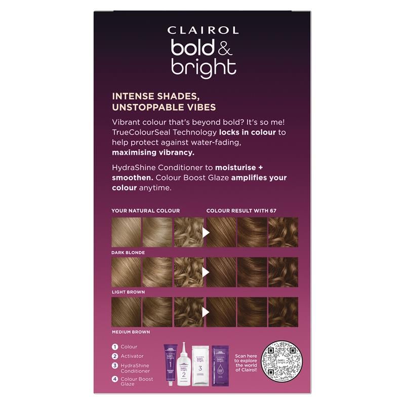 Thuốc nhuộm tóc vĩnh viễn Clairol Bold & Bright 67 Chocolate