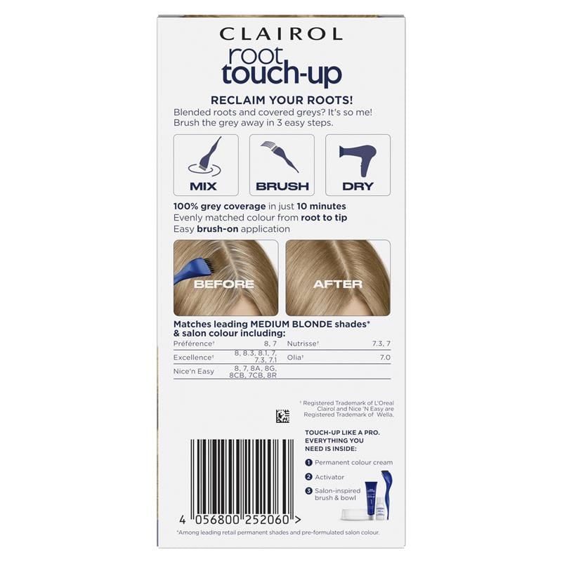 Thuốc nhuộm tóc vĩnh viễn Clairol Nice N Easy Root Touch Up Medium Blonde