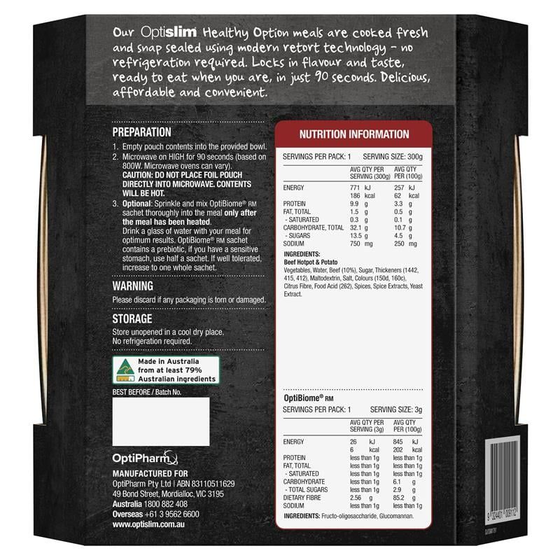 Optislim Healthy Option Meal Thịt bò lẩu & khoai tây 300g