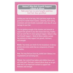 Viên uống hỗ trợ mọc tóc Nature's Way + Biotin & Silicon 30 viên