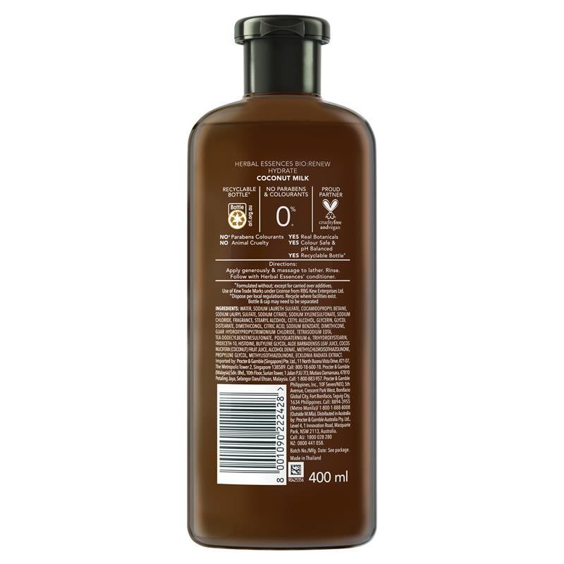 Dầu gội Herbal Essences Bio Renew Hydrate Coconut Milk 400ml