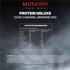 Thanh Protein Musashi Deluxe Chocolate Caramel Brownie 60g