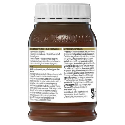 Blackmores Vitamin bà bầu & cho con bú Gold Vitamin 180 viên