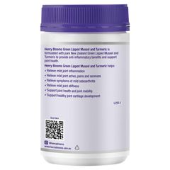 Henry Blooms Green Lipped Mussel 500mg Với Nghệ 1500mg 100 Viên Nang Thực Vật