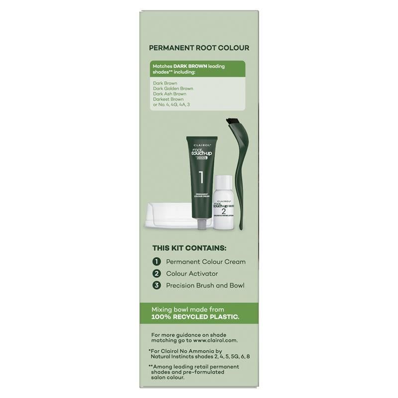 Thuốc nhuộm tóc vĩnh viễn Clairol Root Touch Up Natural Instincts 4 Dark Brown