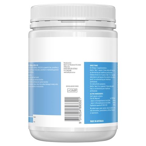 Dầu cá Healthy Care 1000mg và Krill 400 viên nang