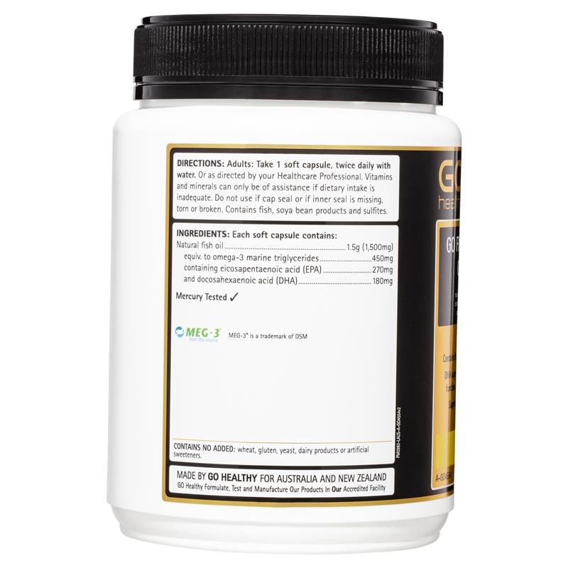 Dầu cá GO Healthy 1500mg không mùi 420 viên nang