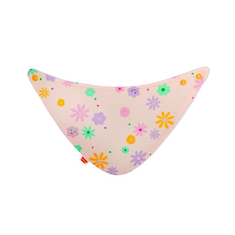 Yếm ngược họa tiết hoa neon và sọc kẹo Bambi Mini Co. Dribblebib GirIs 2 gói