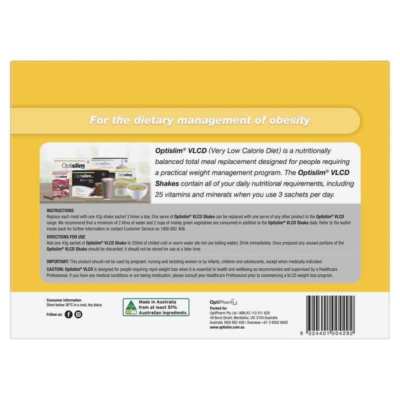 Optislim VLCD Meal Replacement Shake Banana 21x43g Gói