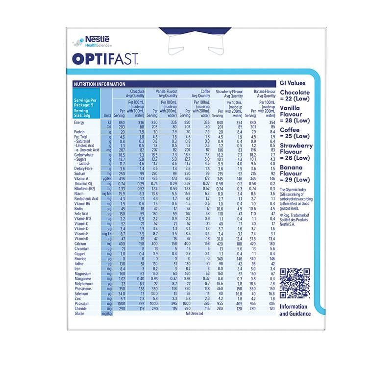 Optifast VLCD Shake Assorted Pack 5 x 53g