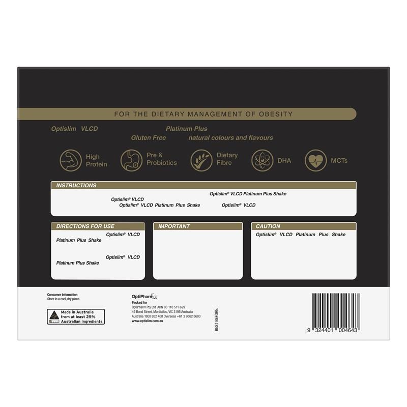 Optislim VLCD Platinum PLUS Chocolate 18x53g