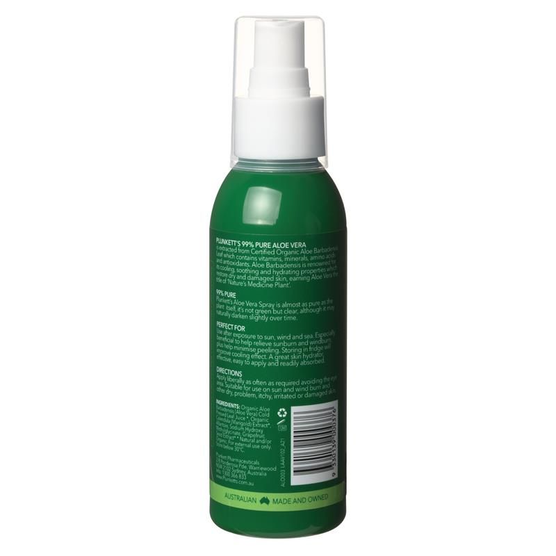Xịt làm mát Plunketts 99% lô hội nguyên chất 125ml