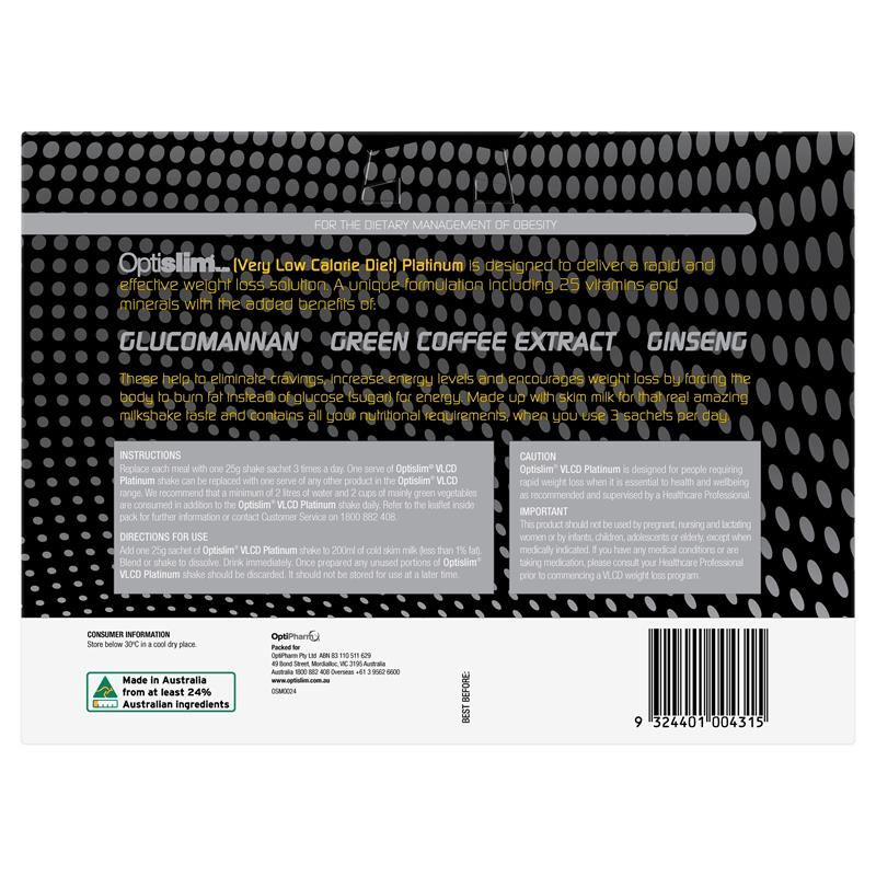 Optislim VLCD Platinum Vanilla Shake 21x25g Gói