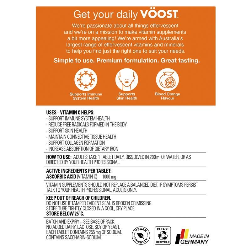 Voost Vitamin C Sủi Bọt 60 Gói Kích Thước Độc Quyền