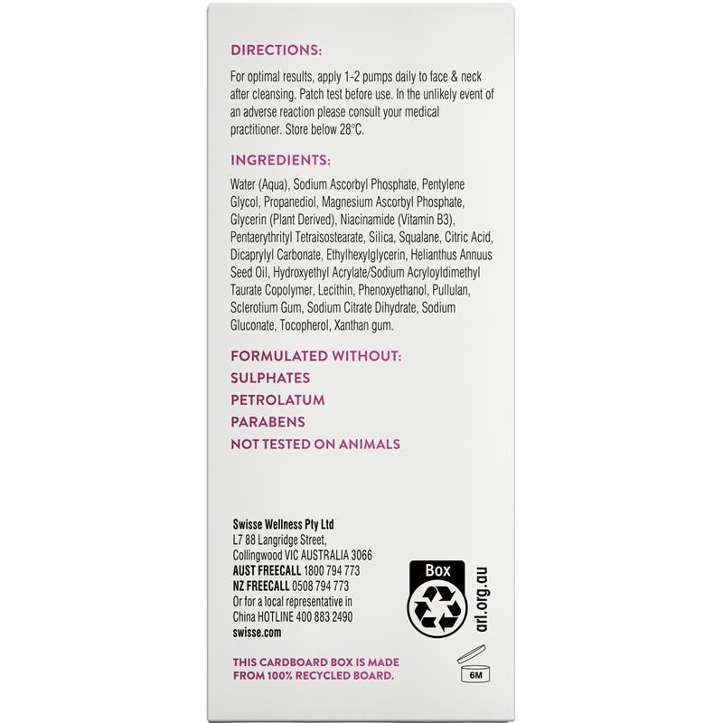 Huyết thanh tăng cường làm sáng da Swisse Beauty Vitamin C 10% 30ml