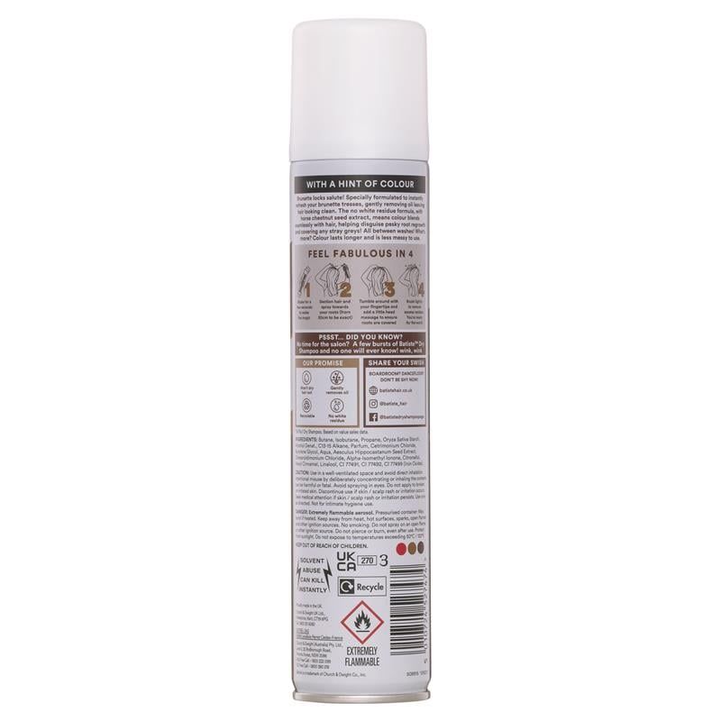 Dầu gội khô Batiste Medium & Brunette 200ml
