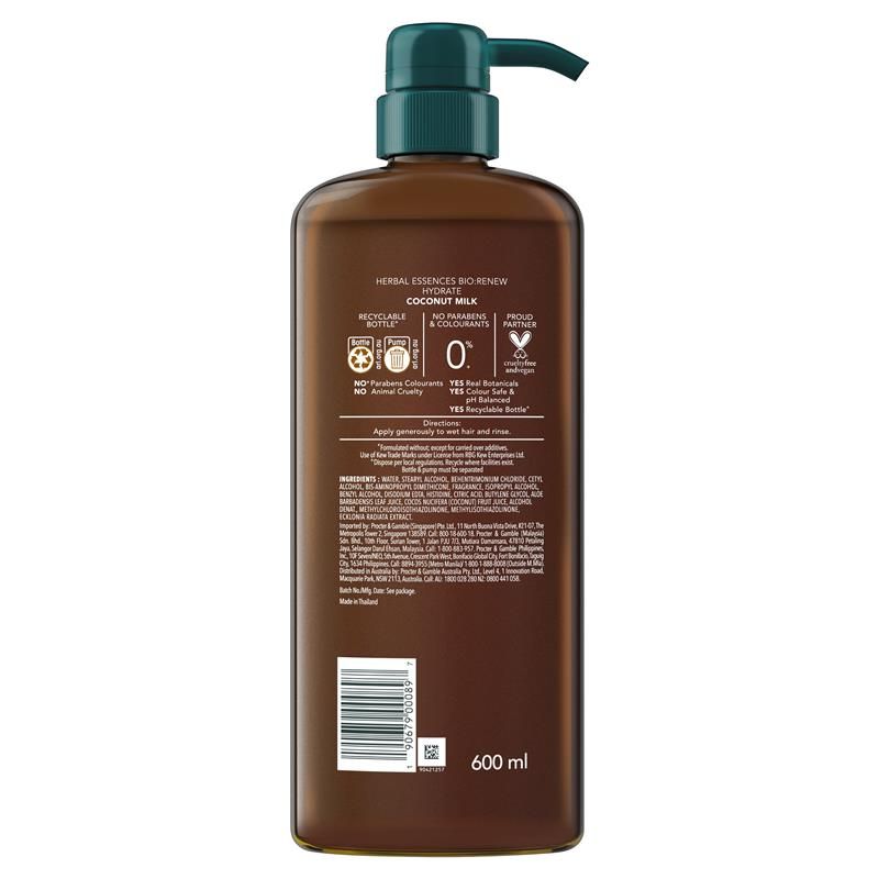 Herbal Essences Bio Renew Hydrate Coconut Milk Conditioner 600ml