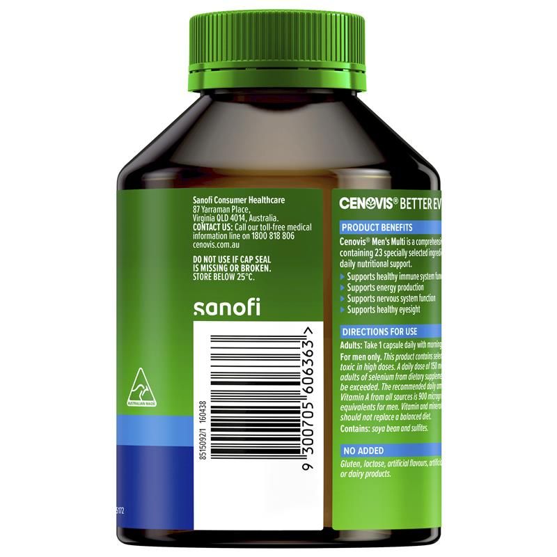 Cenovis Once Daily Mens Multi 100 viên nang gói giá trị