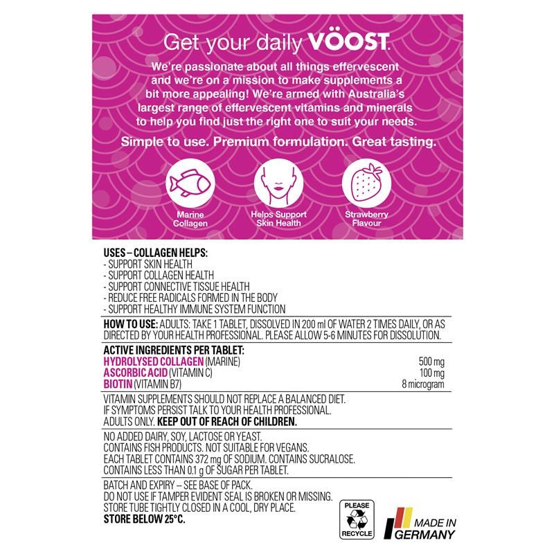 Voost Collagen Effervescent 60 Pack Kích thước độc quyền