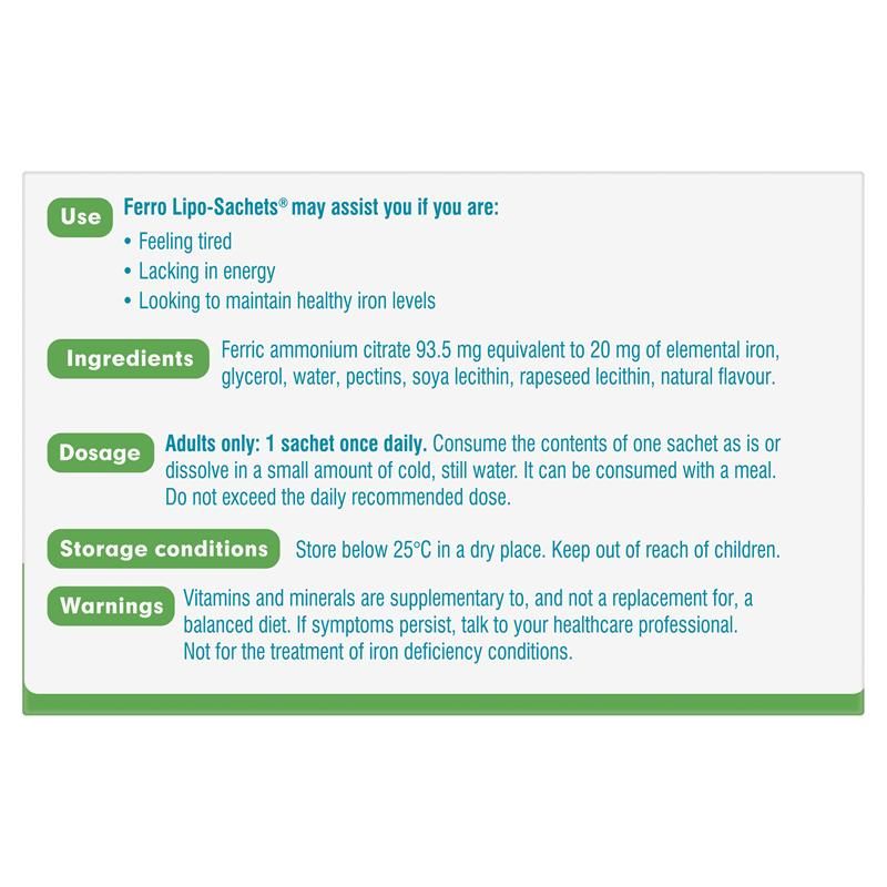 Lipo-Sachets Ferro Strawberry 5g 30 Gói