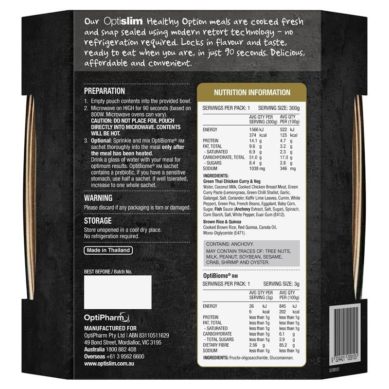 Optislim Healthy Option Meal Green Thai Chicken & Vegetables 300g