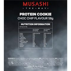 Bánh quy protein Musashi Chocolate Chip 58g
