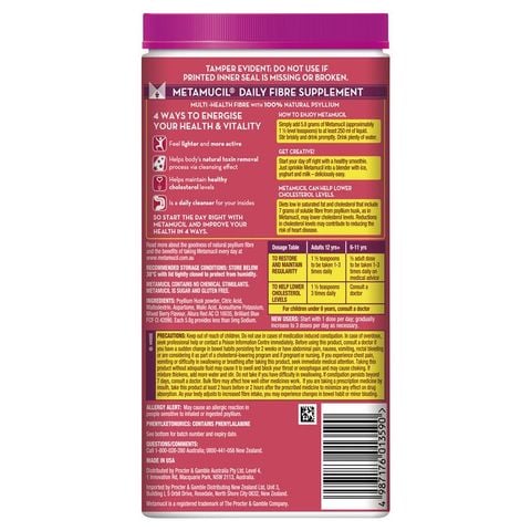 Bổ sung chất xơ Metamucil Wild Berry Smooth 114 liều