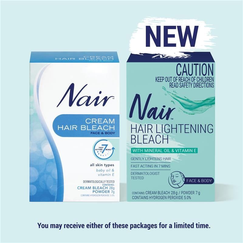 Thuốc tẩy tóc Nair Hair Lightening Bleach cho mặt và body 35g