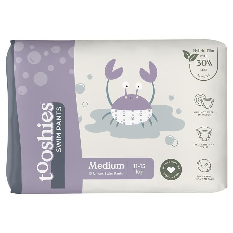 Quần bơi Tooshies Eco cỡ trung bình 11-15kg 10 gói chỉ bán trực tuyến