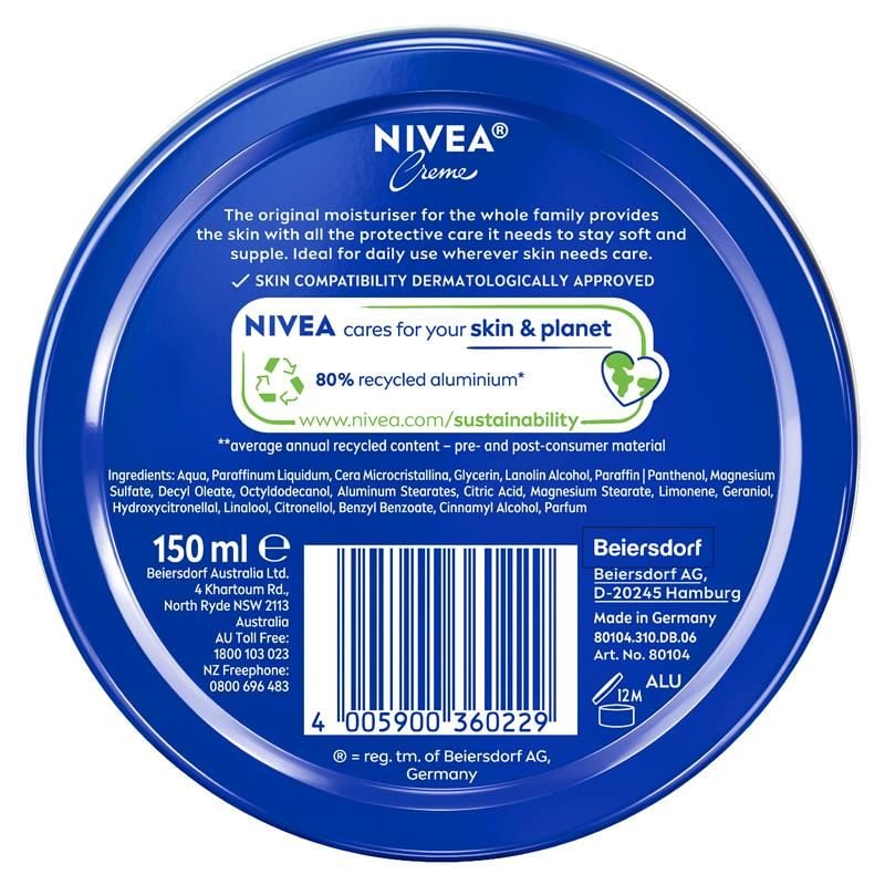 Kem dưỡng ẩm NIVEA cho mặt, cơ thể, tay 150ml