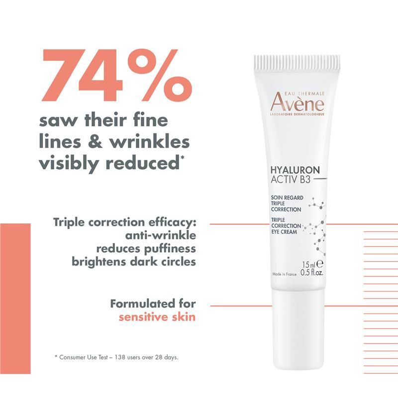 Kem dưỡng mắt Avene Hyaluron Activ B3 Triple Correction 15ml