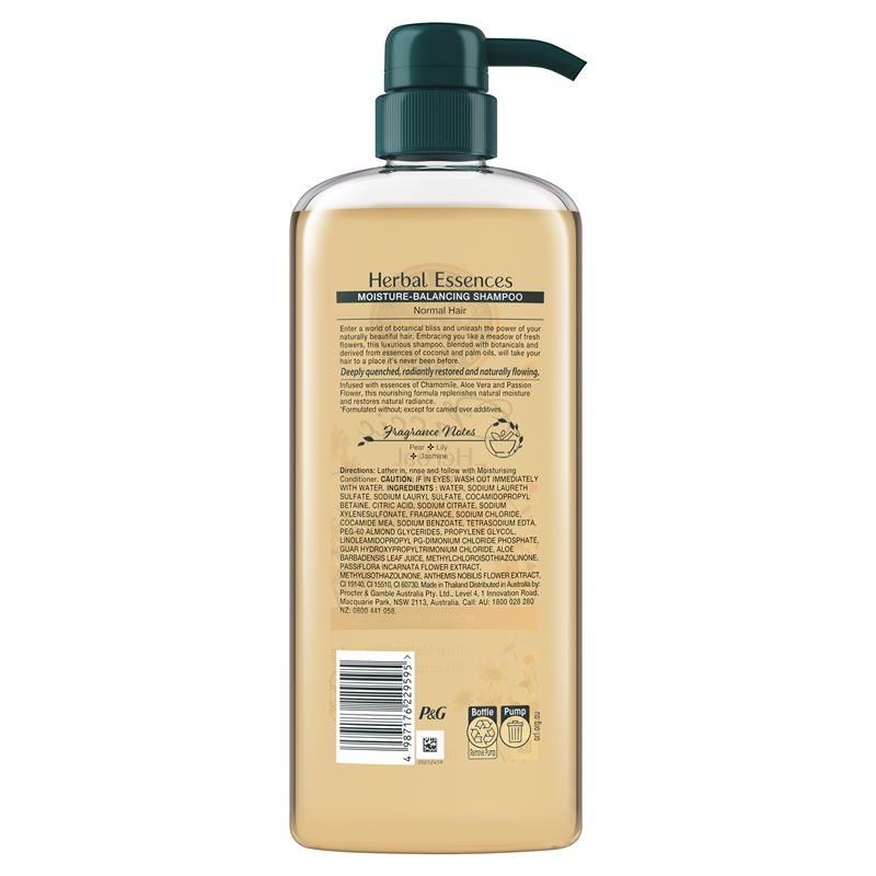 Dầu gội chăm sóc tóc Herbal Essences Moisture Balancing Chamomile & Aloe Vera 600ml