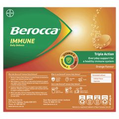 Berocca Immune Daily Defence Orange 60 Viên Sủi Bọt Size Độc Quyền