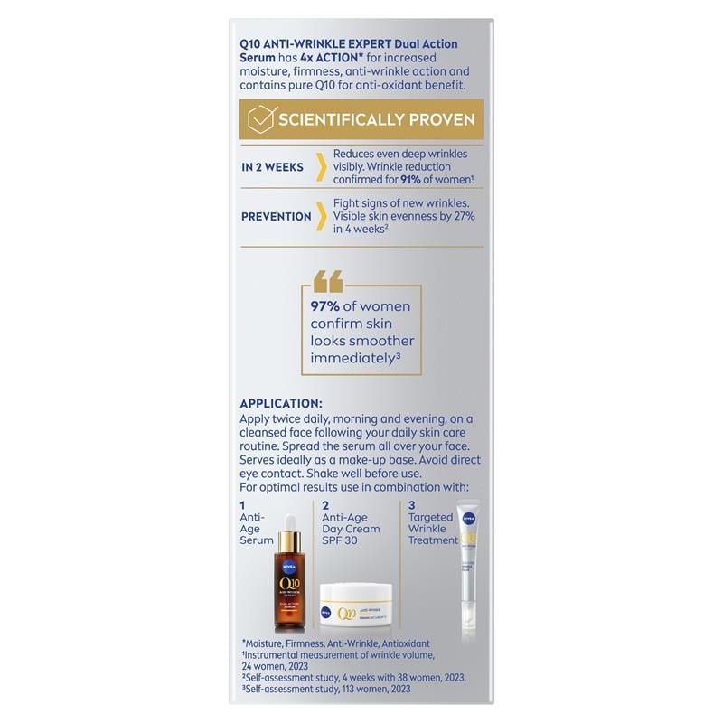 Huyết thanh chống nhăn NIVEA Q10 chuyên gia tác động kép 30ml