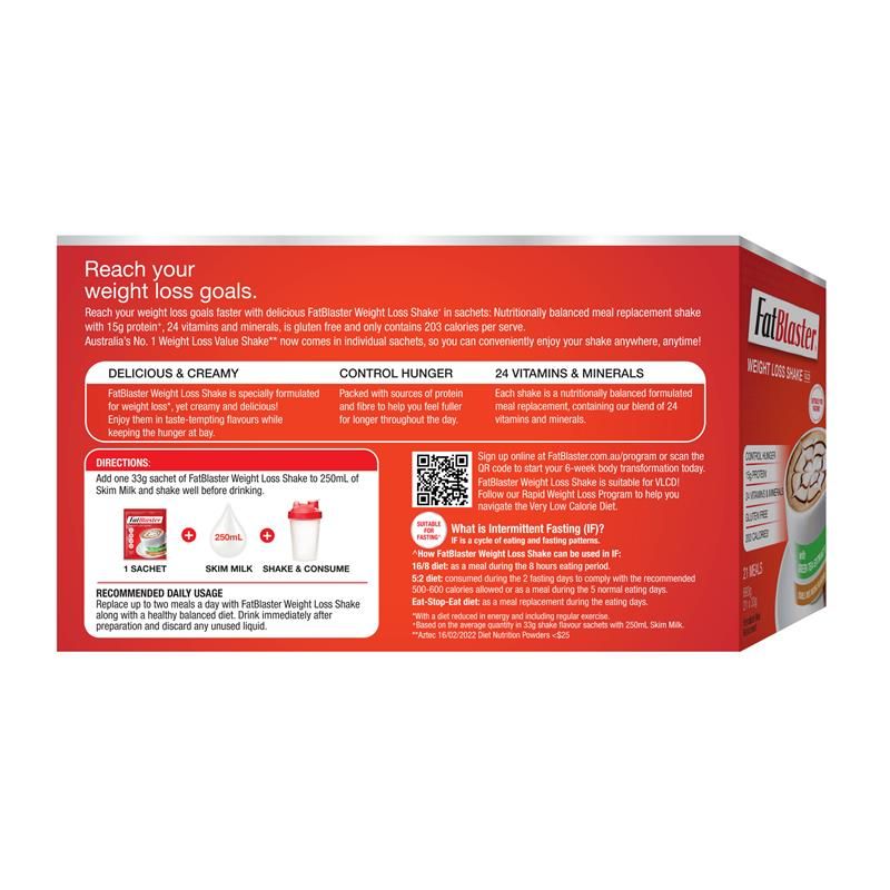 Naturopathica Fatblaster Weight Loss Shake Mocha 21 x 33g Gói Kích thước độc quyền