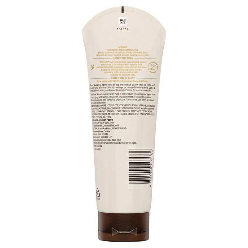 Kem tẩy tế bào chết toàn thân Aveeno Skin Renewal dành cho da khô 225g