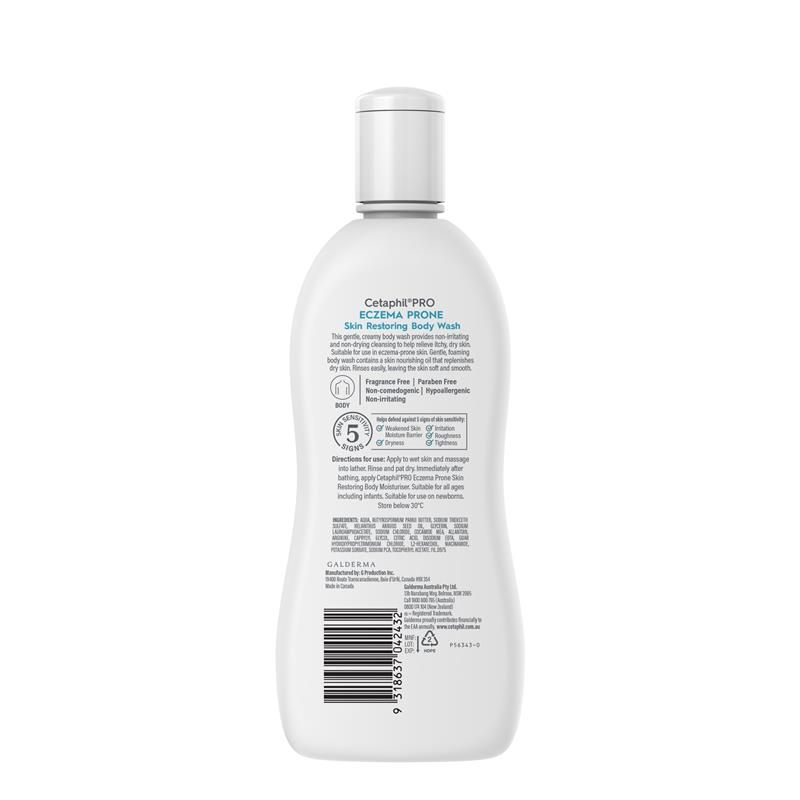 Sữa tắm phục hồi da Cetaphil Pro Eczema Prone Skin Restoring 295ml