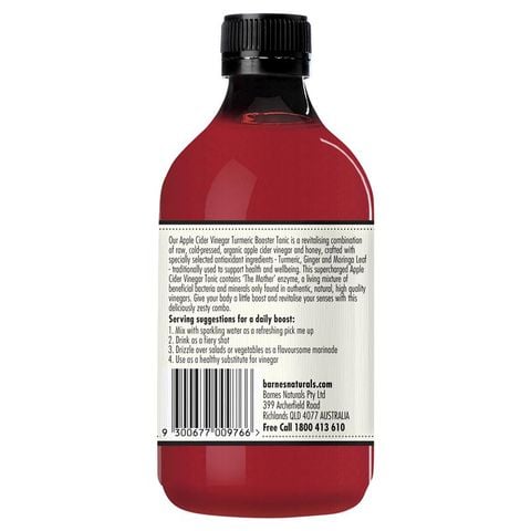 Thuốc bổ giấm táo Barnes Naturals với The Mother Turmeric Booster 500ml