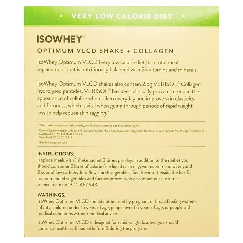 IsoWhey Optimum VLCD Shake + Collagen French Vanilla 18 x 55g