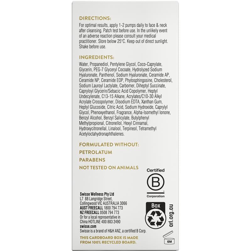 Huyết thanh tăng cường dưỡng chất Vitamin B5 Hyaluronic 2% của Swisse Beauty 30ml